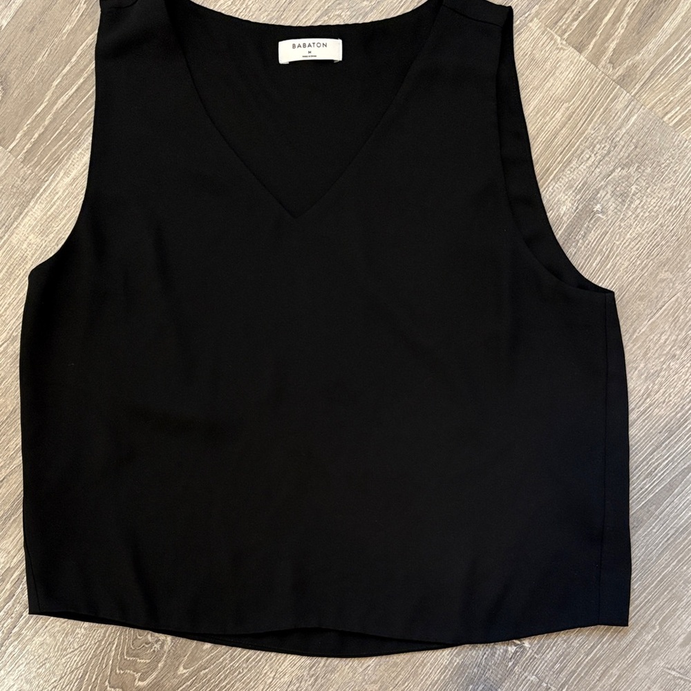 Babaton Classic Black V-Neck Tank Top